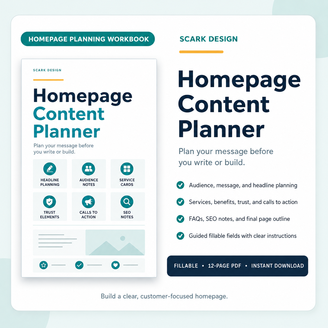 Homepage Content Planner product cover